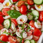Delicious Salad Recipes Ideas : Cucumber Caprese Salad Recipe