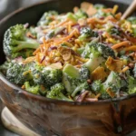 Delicious Salad Recipes Ideas : Creamy Broccoli Crunch Salad (under 100 calories)