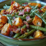 Sweet potato recipes : Country Ranch Green Beans ‘n Potatoes with Bacon