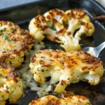Easy SIDE DISHES : Cauliflower Steaks with Cheese Topping