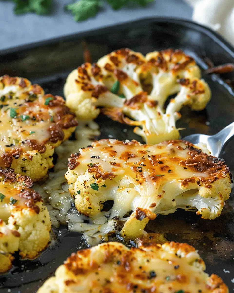 Easy Side Dishes: Indulgent Cauliflower Steaks with Cheese Topping