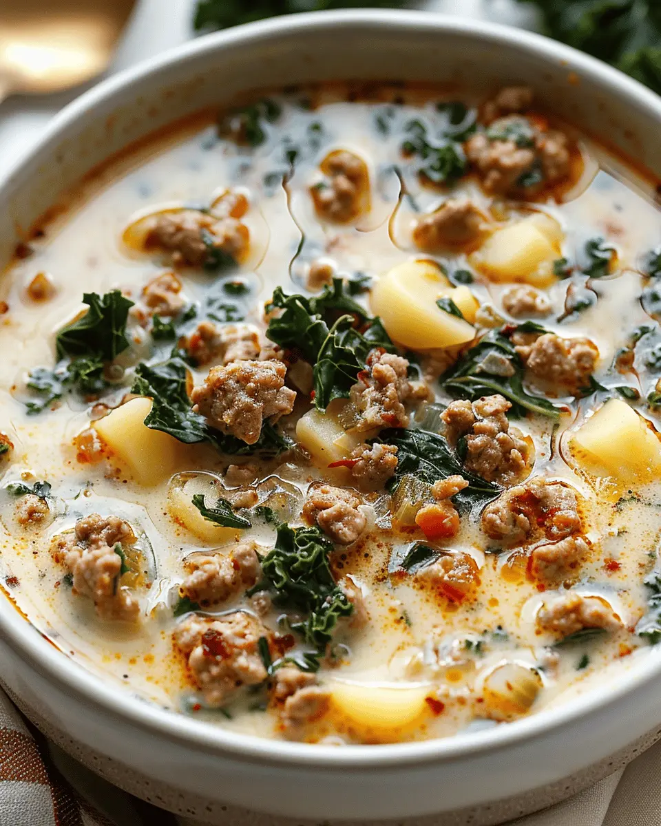 Easy Soup Recipes: Cozy Crockpot Zuppa Toscana with Turkey Bacon