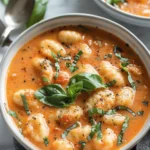 easy soup recipes : Creamy Tomato Gnocchi Soup
