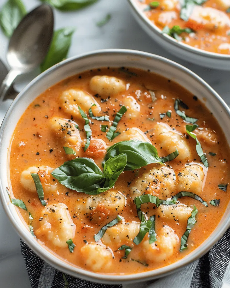 Easy Soup Recipes: Indulgent Creamy Tomato Gnocchi Soup Delight