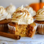 Pumpkin Cupcakes with Cream Cheese Frosting