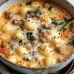 easy soup recipes : Creamy Italian Sausage Gnocchi Soup