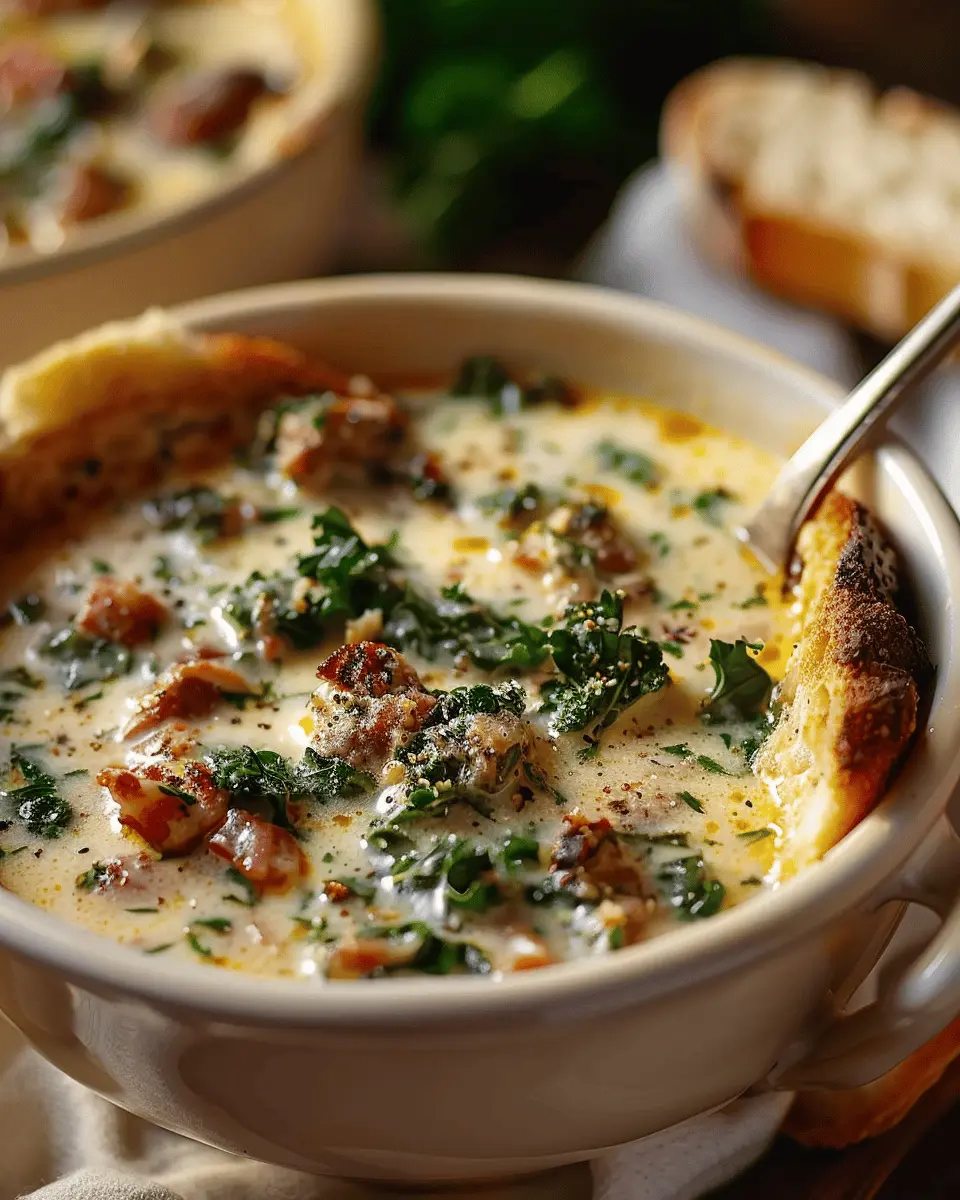 Easy Soup Recipes: Indulgent Zuppa Toscana with Turkey Bacon and Chicken Ham