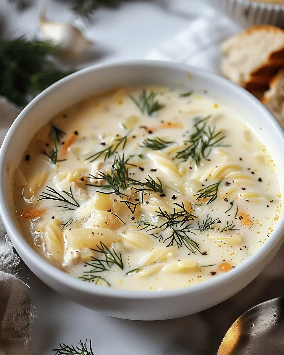 Easy Soup Recipes: Delight in Creamy Avgolemono Soup with Turkey Bacon