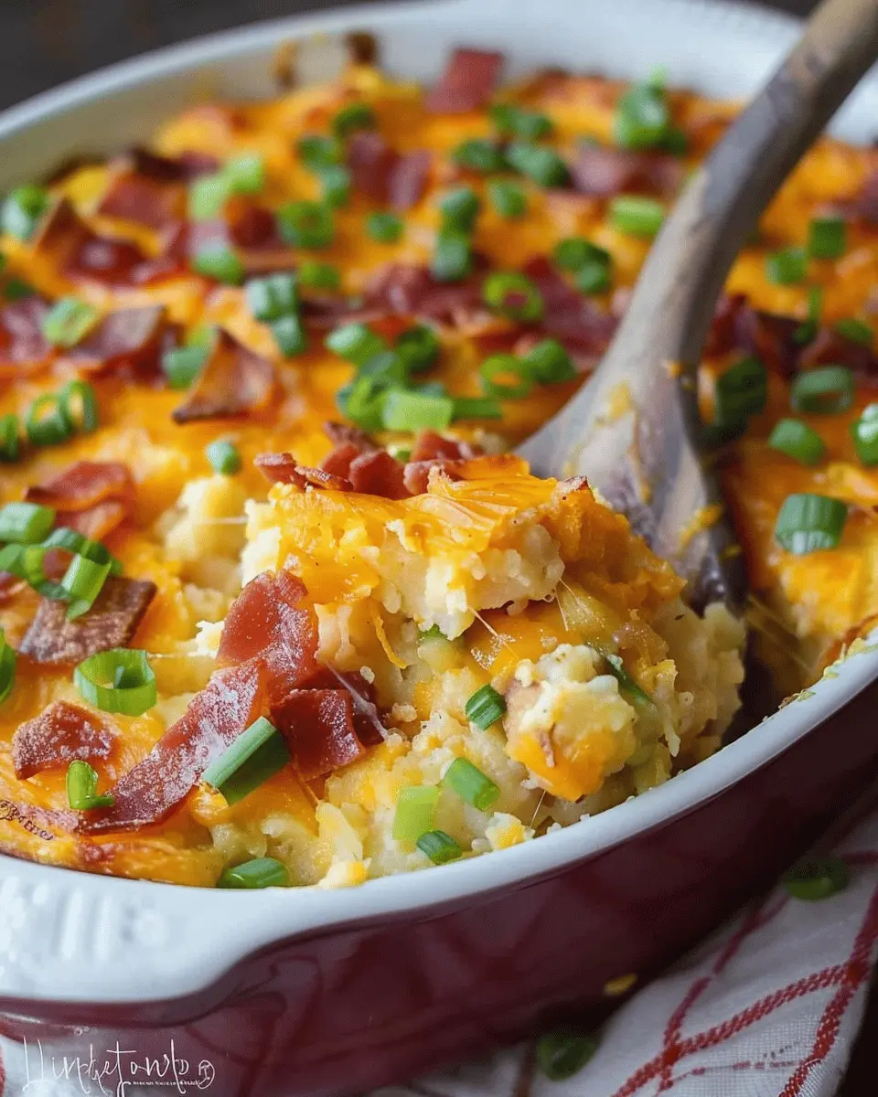 Sweet potato recipes: Indulgent Loaded Twice Baked Potato Casserole