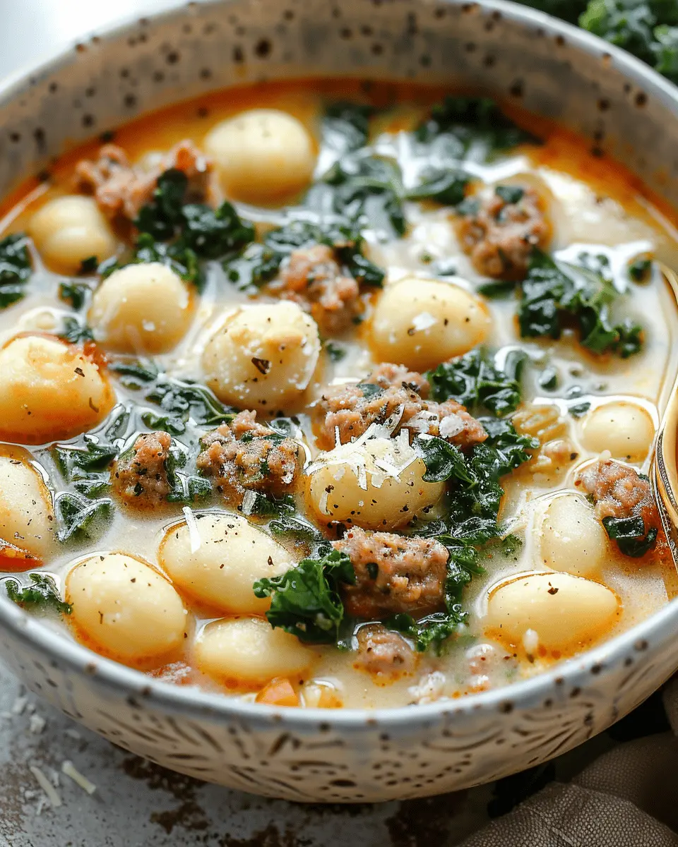 easy soup recipes: Indulge in Italian Sausage and Kale Gnocchi Soup