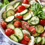 Easy SIDE DISHES : Cucumber Caprese Salad