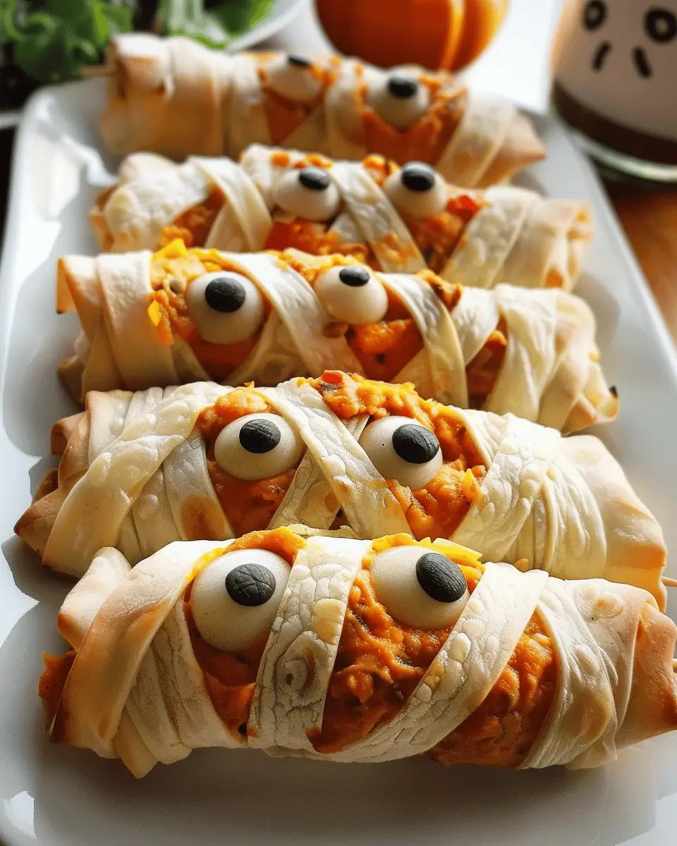 Easy Halloween Food Ideas: Creepy-Cute Mummy Veggie Wraps for Fun Gatherings