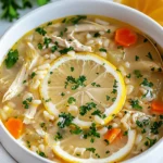 easy soup recipes : Crockpot Lemon Chicken Soup