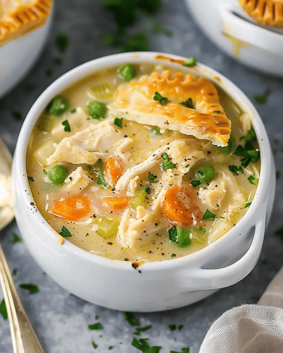 Easy Soup Recipes: Heartwarming Chicken Pot Pie Soup with Turkey Bacon