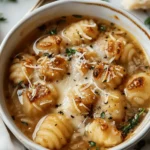 easy soup recipes : French Onion Gnocchi Soup