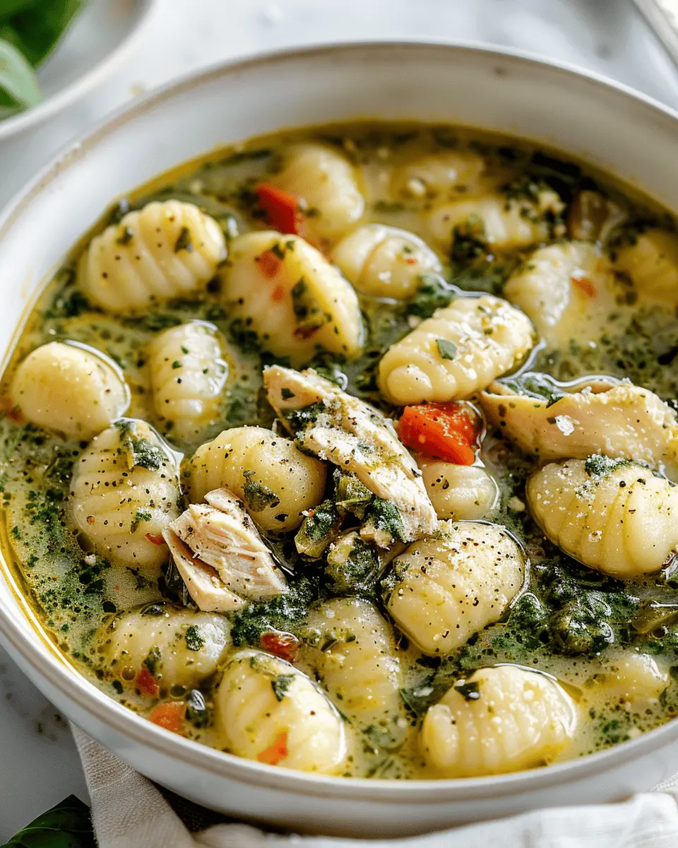 Easy Soup Recipes: Indulgent Chicken Pesto Gnocchi Delight