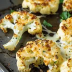 Easy SIDE DISHES : Cauliflower Steaks with Cheese Topping