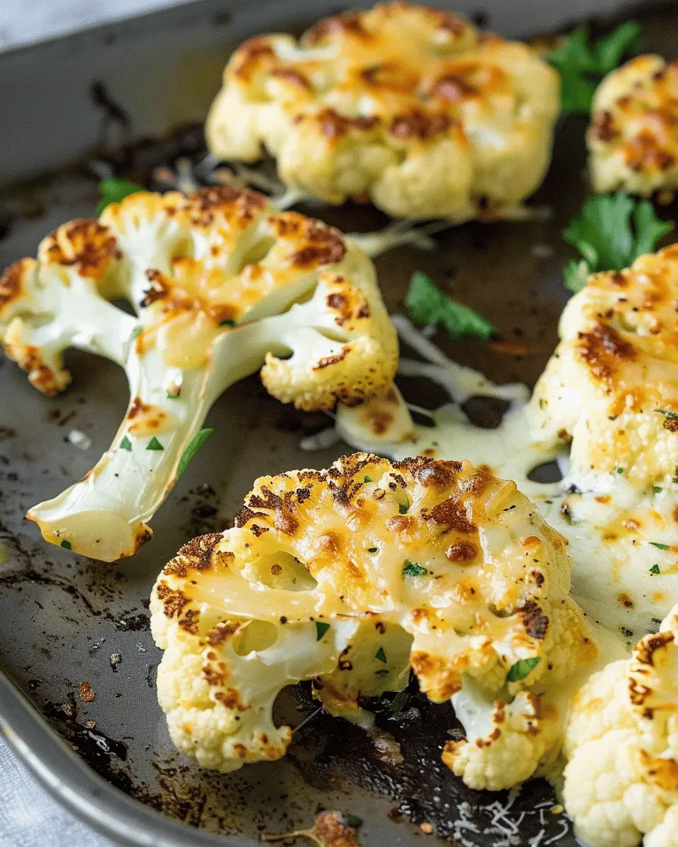 Easy Side Dishes: Delicious Cauliflower Steaks with Cheese Topping