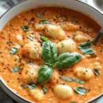 easy soup recipes : Creamy Tomato Gnocchi Soup