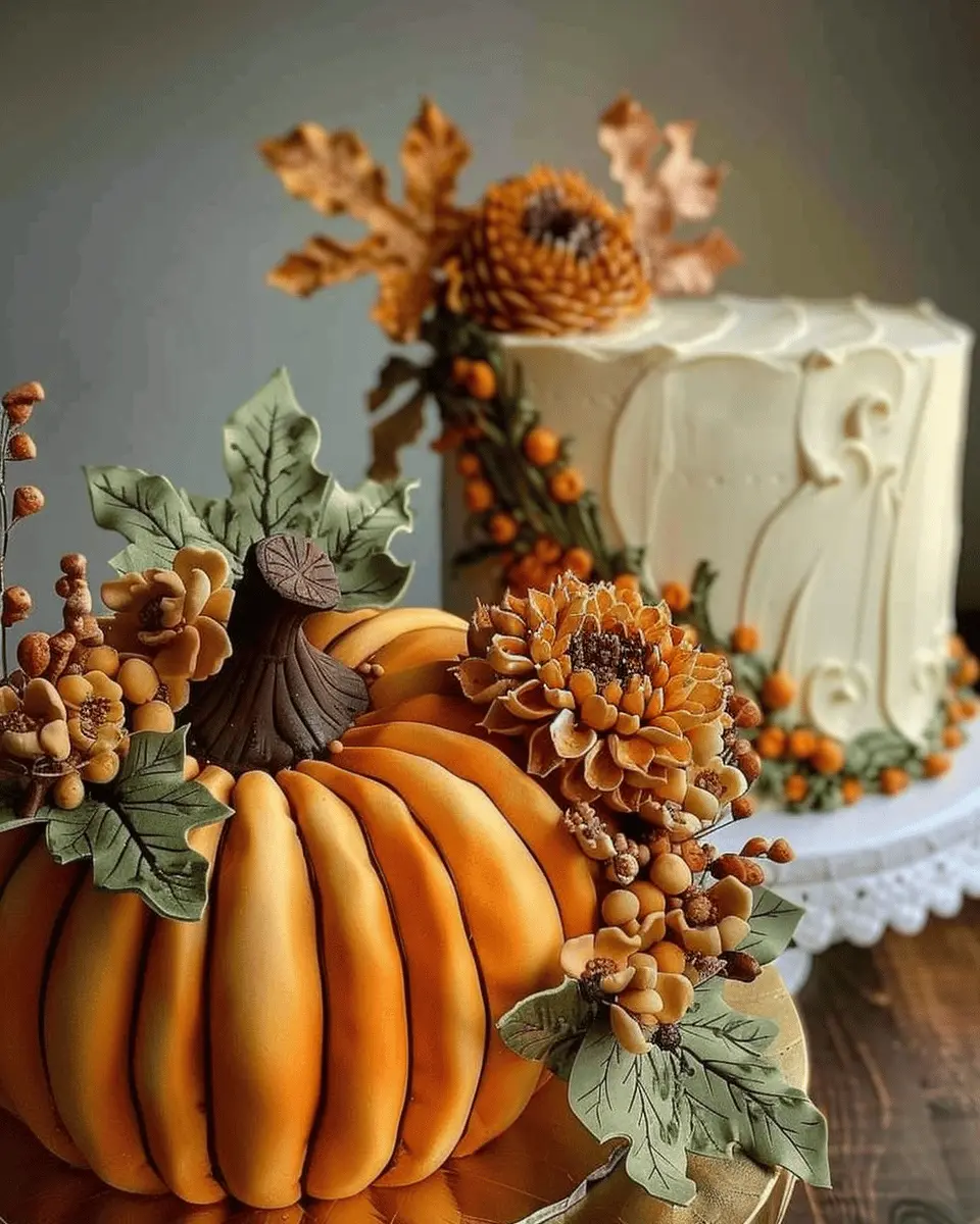 Personalized Pumpkin and Bloom Cake: The Best Cozy Dessert Delight