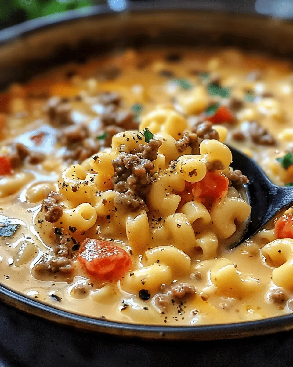 Easy Soup Recipes: Indulgent One-Pot Macaroni Cheeseburger Soup Without Velveeta