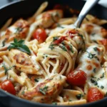 Easy Recipes Dinner : Chicken Mozzarella Pasta