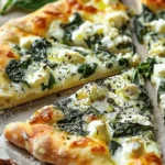quick recipe ideas : Greek Roasted Garlic Spinach White Pizza