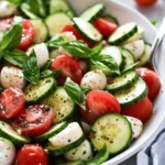 Easy SIDE DISHES : Cucumber Caprese Salad