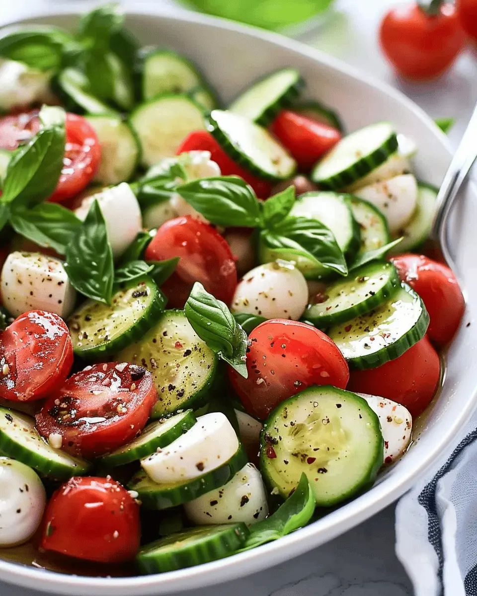 Easy Side Dishes: Refreshing Cucumber Caprese Salad with a Twist