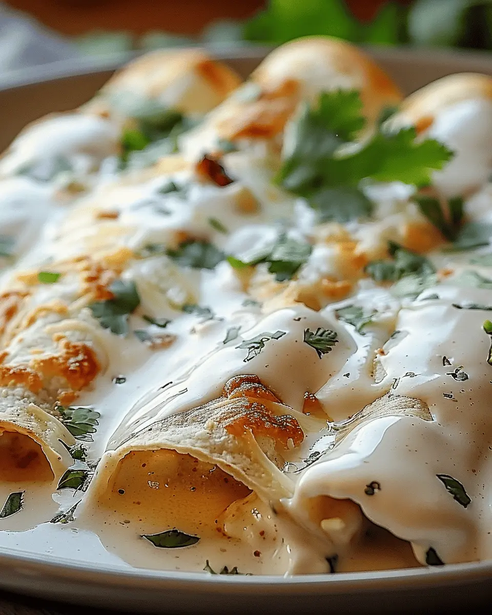 Chicken Enchiladas with Sour Cream White Sauce: So Easy, So Delicious