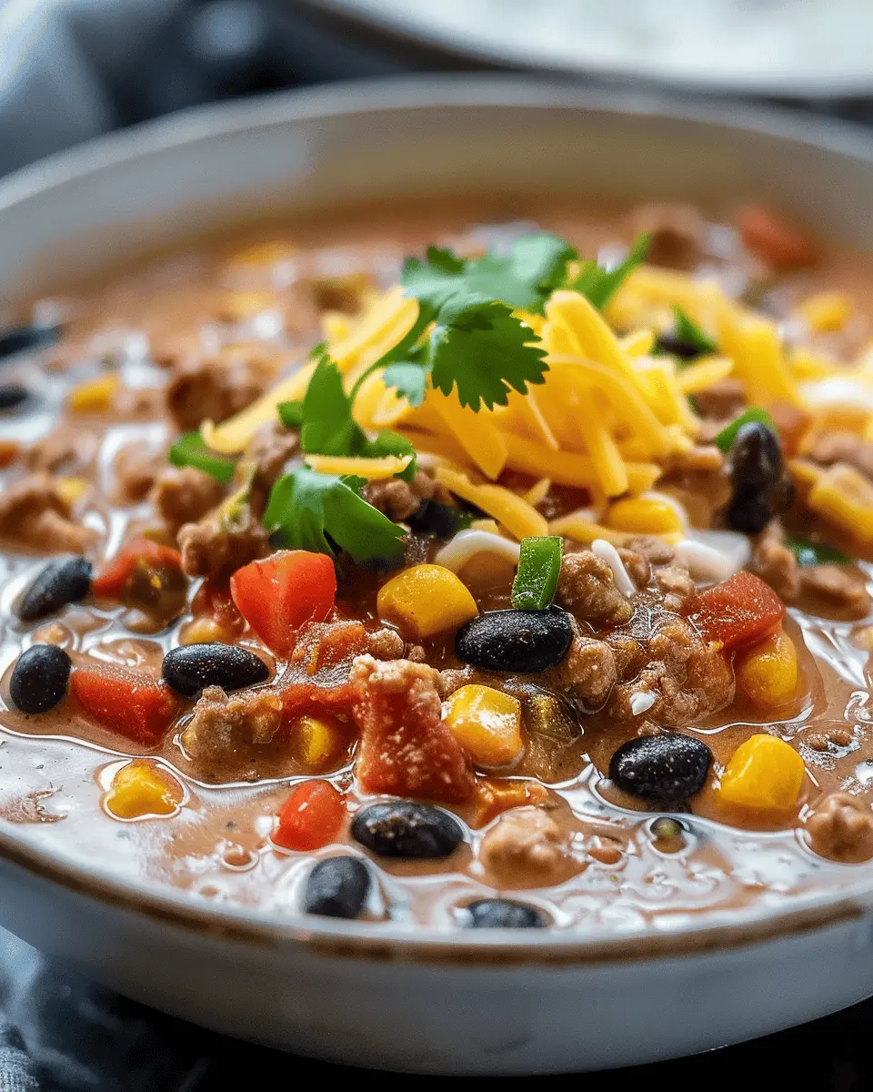 easy soup recipes: Indulge in High Protein Creamy Taco Soup