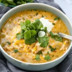easy soup recipes : Green Chile Chicken Enchilada Soup