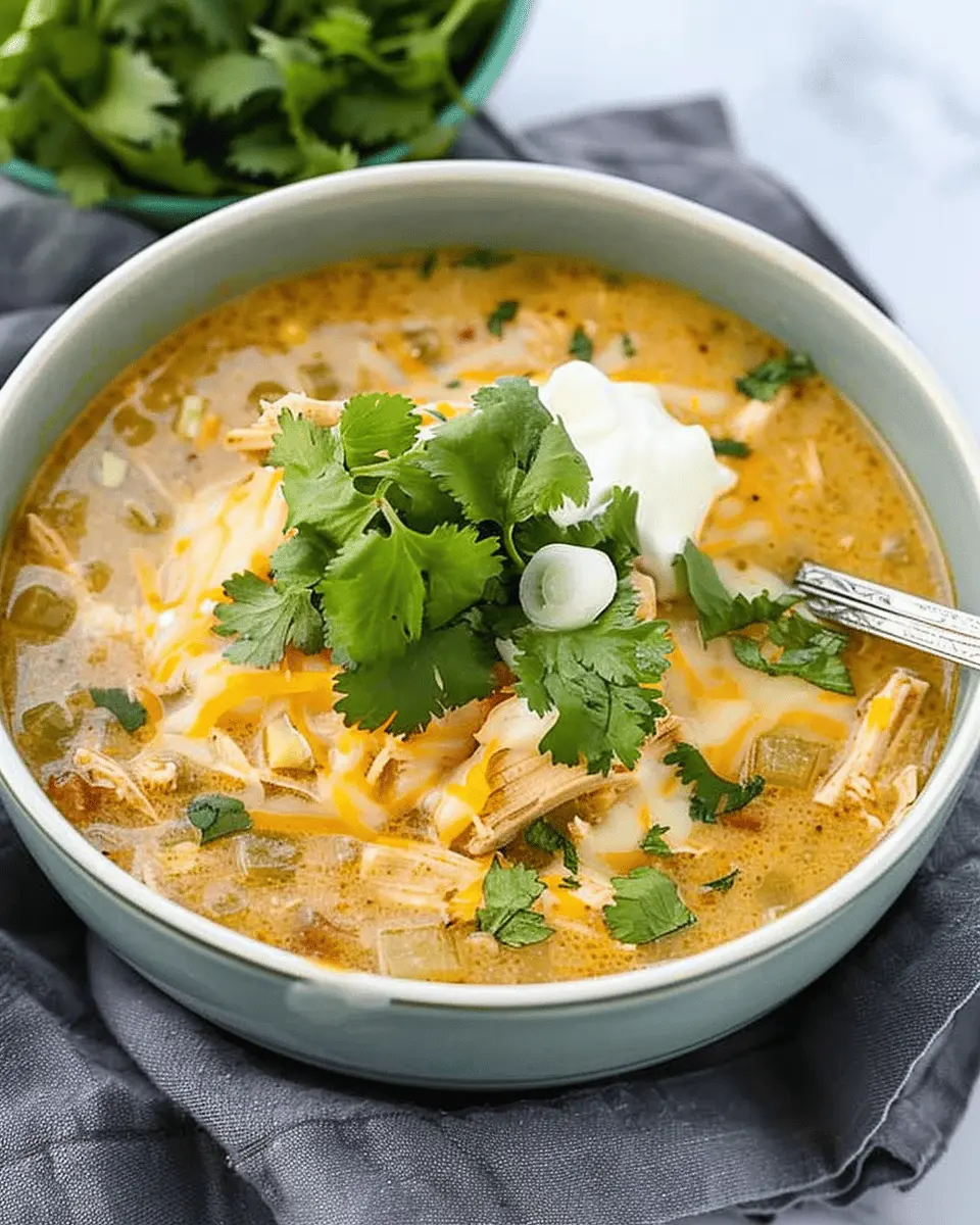 Easy Soup Recipes: Cozy Green Chile Chicken Enchilada Delight