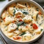 easy soup recipes : Creamy Marry Me Chicken Gnocchi Soup