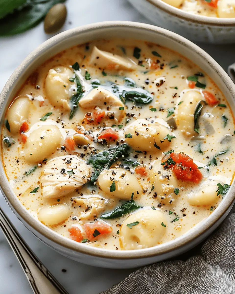 Easy Soup Recipes: Indulgent Creamy Marry Me Chicken Gnocchi Soup