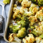 Easy SIDE DISHES : Roasted Broccoli and Cauliflower