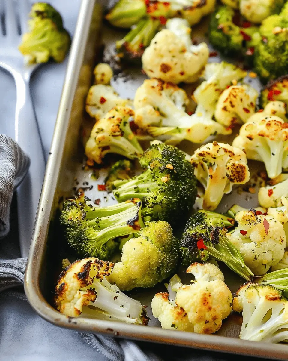 Easy Side Dishes: Delicious Roasted Broccoli and Cauliflower Recipe
