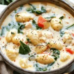 easy soup recipes : Creamy Marry Me Chicken Gnocchi Soup