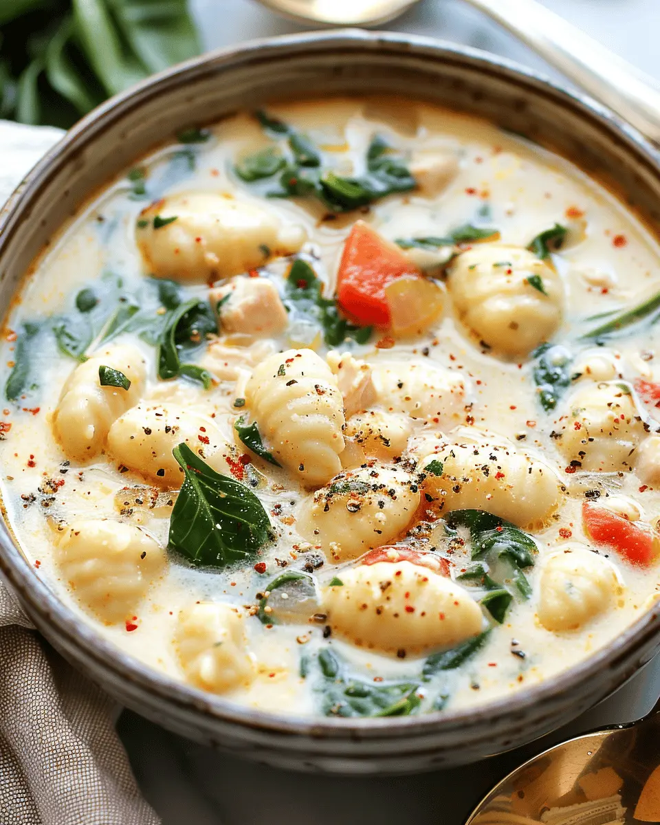 Easy Soup Recipes: Indulgent Creamy Marry Me Chicken Gnocchi Soup