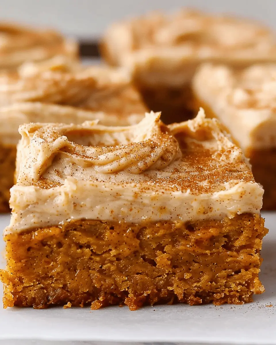 Quick Recipe Ideas: Indulge in Pumpkin Bars with Brown Sugar Frosting