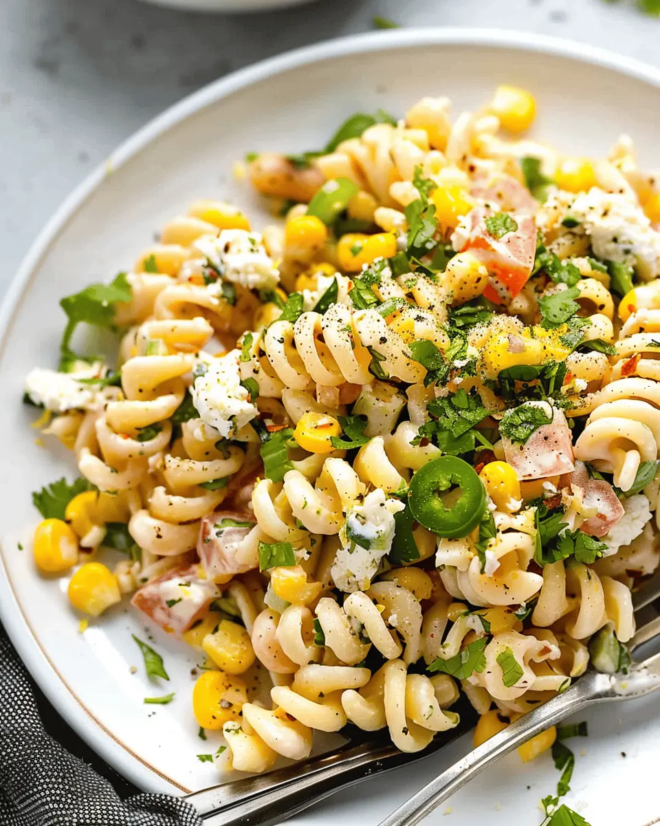 Easy Side Dishes: Delight in Mexican Street Corn Pasta Salad