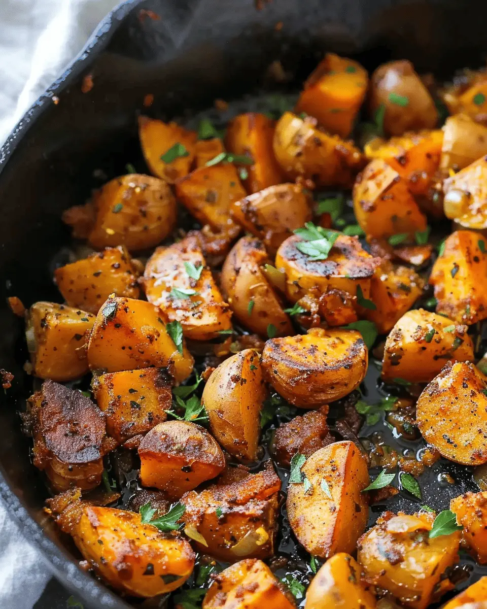 Sweet Potato Recipes: Best Crispy Garlic Herb Roasted Potatoes