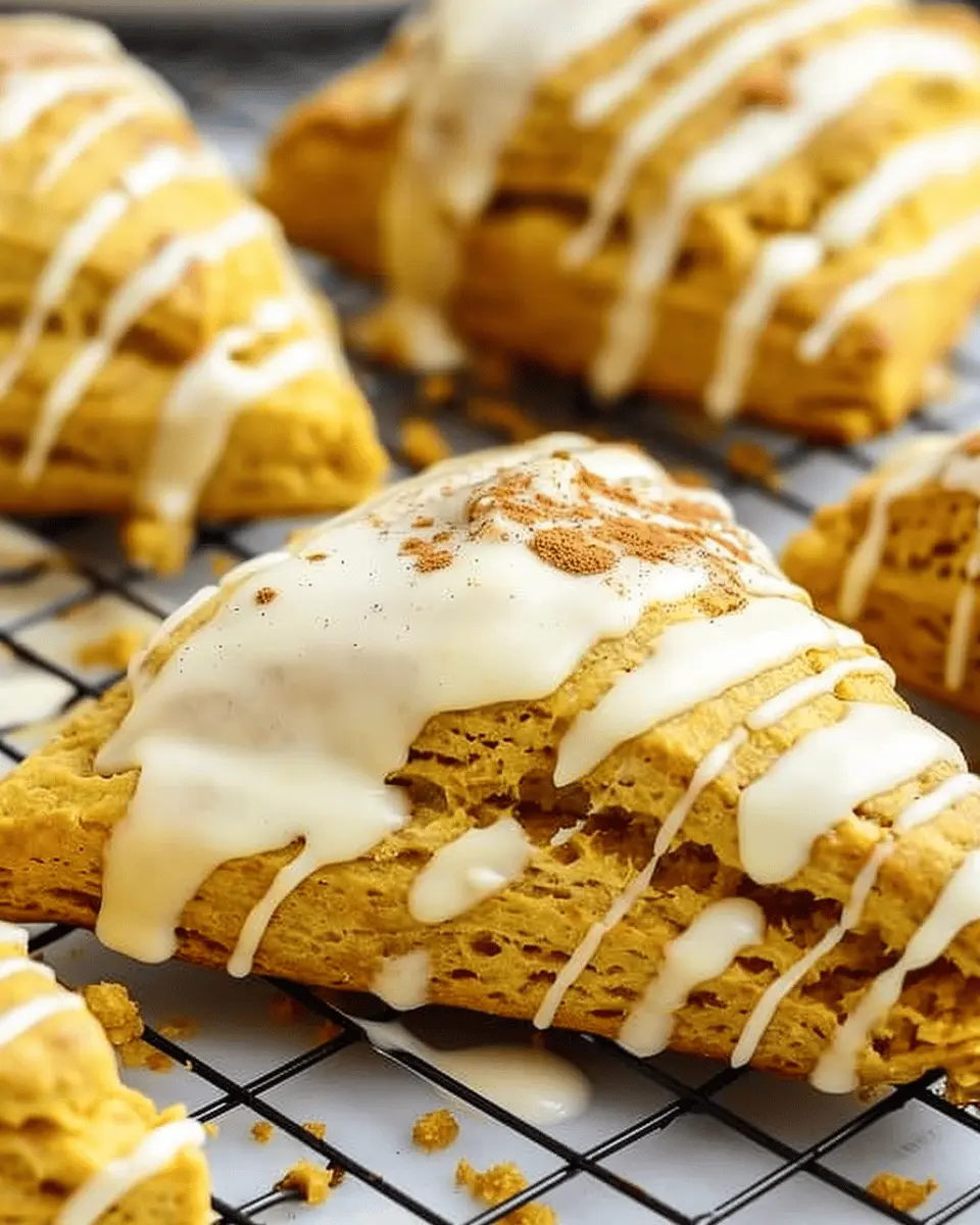 copycat starbucks pumpkin scones: indulgent treat with pumpkin spice glaze