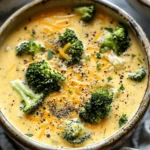 easy soup recipes : Crockpot Broccoli Cheese Soup