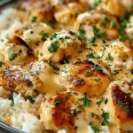Easy Recipes Dinner : Creamy Smothered Chicken and Rice