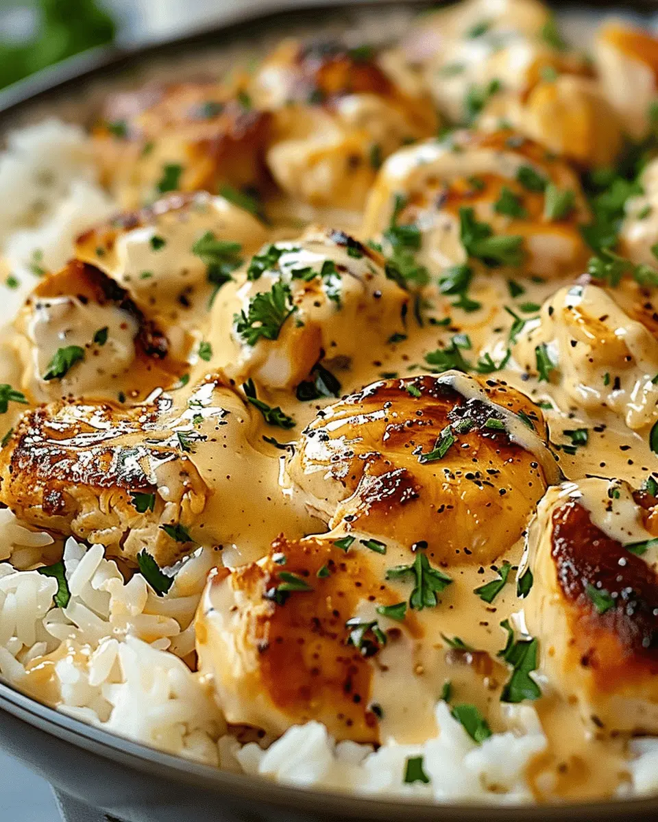 Easy Recipes Dinner: Indulgent Creamy Smothered Chicken and Rice