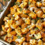 Sweet potato recipes : Cheesy Roasted Potatoes