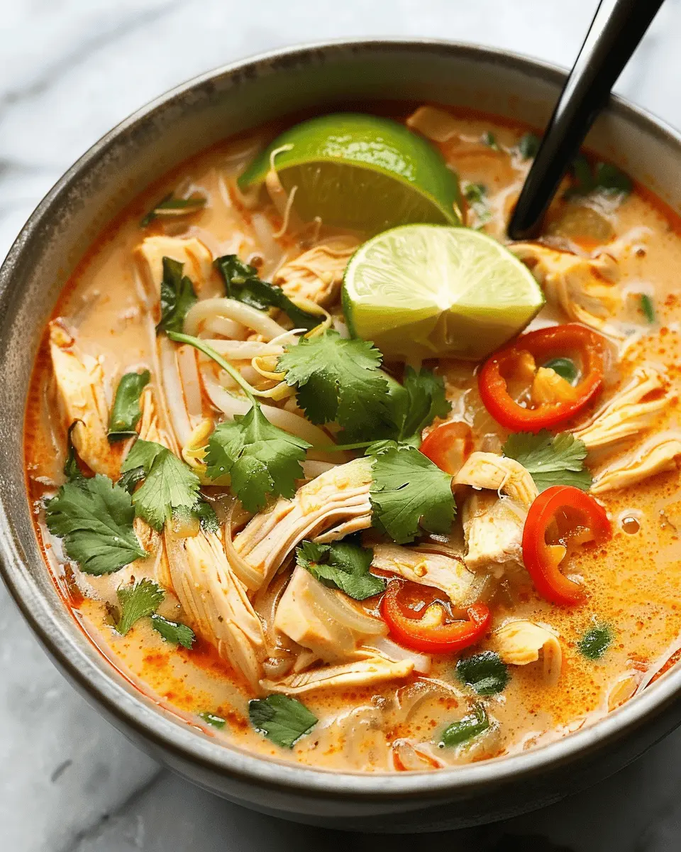 easy soup recipes: Delightful Easy Thai Chicken Curry Soup