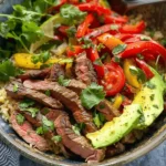 Low Carb Recipes : High Protein Steak Fajita Bowl