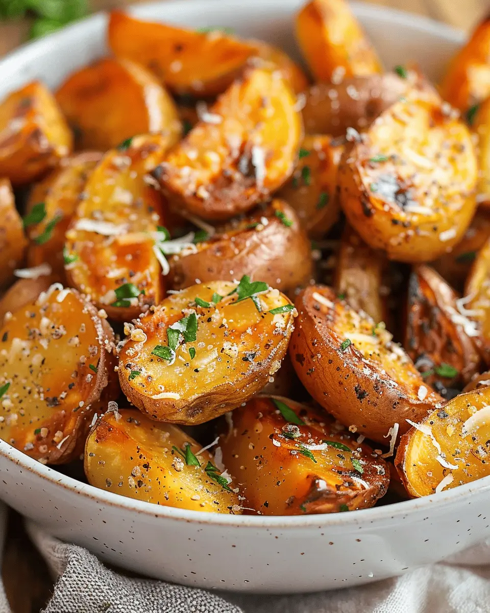 Sweet Potato Recipes: Indulgent Air Fryer Garlic Parmesan Potatoes